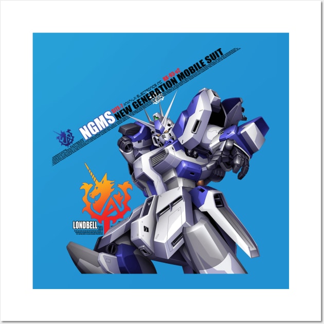 RX-93-V2 Hi Nu Gundam Char's Counterattack Beltorchika's Children Wall Art by Celestial Crafts